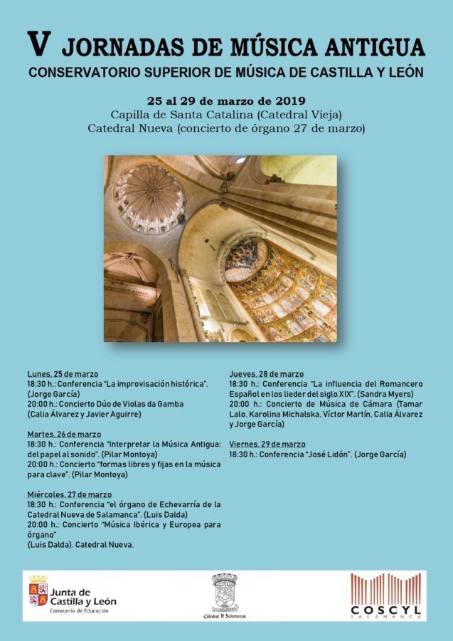 Catedral Vieja V Jornadas de Música Antigua Salamanca Marzo 2019