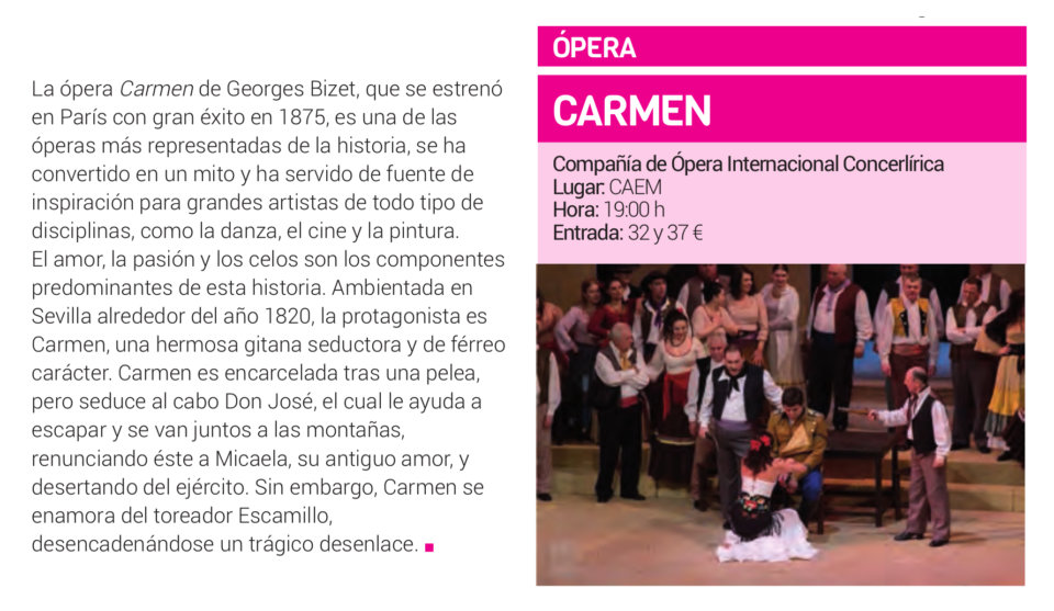 Centro de las Artes Escénicas y de la Música CAEM Carmen Salamanca Marzo 2019