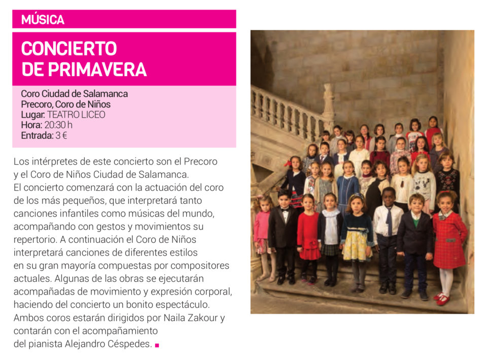 Teatro Liceo Concierto de Primavera Salamanca Marzo 2019