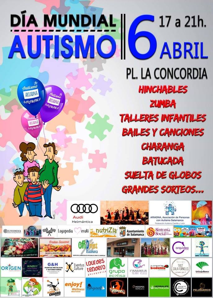 Plaza de la Concordia Día Mundial del Autismo Salamanca Abril 2019