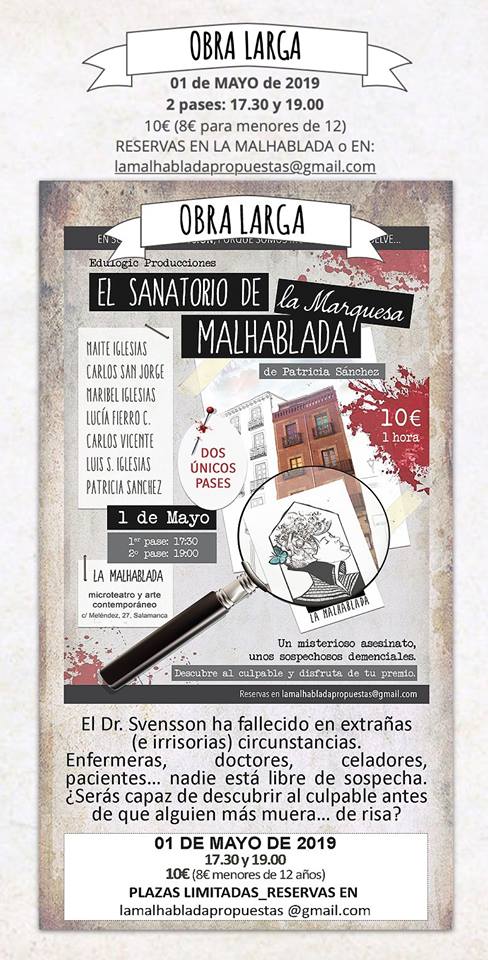 La Malhablada El sanatorio de la marquesa Malhablada Salamanca 1 de mayo de 2019