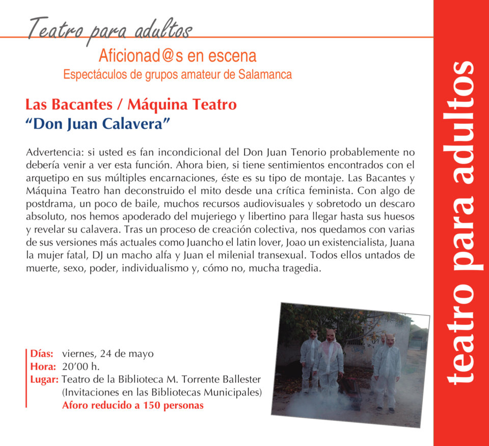 Torrente Ballester Las Bacantes / Máquina Teatro Salamanca Mayo 2019