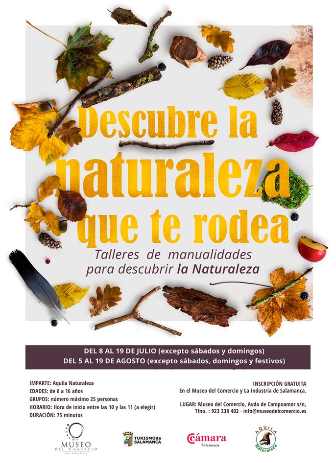 Museo del Comercio y de la Industria Descubre la naturaleza que te rodea Salamanca Julio agosto 2019
