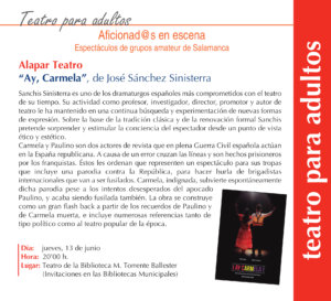 Torrente Ballester Alapar Teatro Salamanca Junio 2019