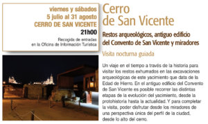 Cerro de San Vicente Plazas y Patios 2019 Salamanca Julio agosto