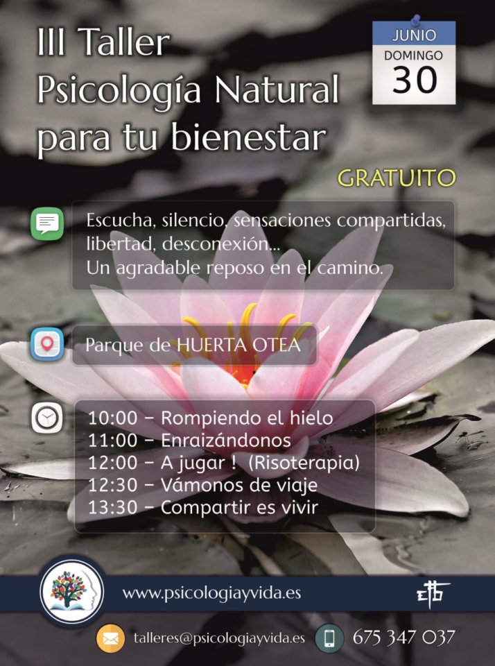 Huerta Otea Psicología Natural para tu bienestar Salamanca Junio 2019