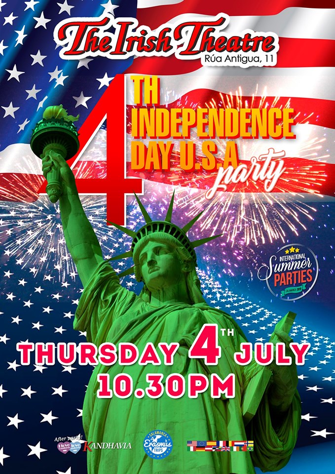 The Irish Theatre 4th July Independece Day Party Salamanca Julio 2019