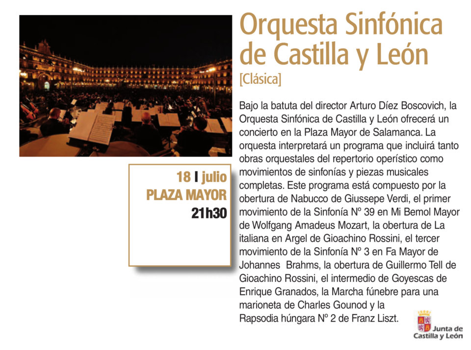 Plaza Mayor Orquesta Sinfónica de Castilla y León Plazas y Patios 2019 Salamanca Julio
