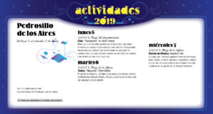 Pedrosillo de los Aires Noches de Cultura Agosto 2019