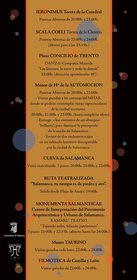 La noche del Patrimonio Salamanca Septiembre 2019