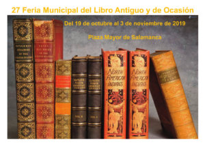 Plaza Mayor XXVII Feria Municipal del Libro Antiguo y de Ocasión Salamanca Octubre noviembre 2019