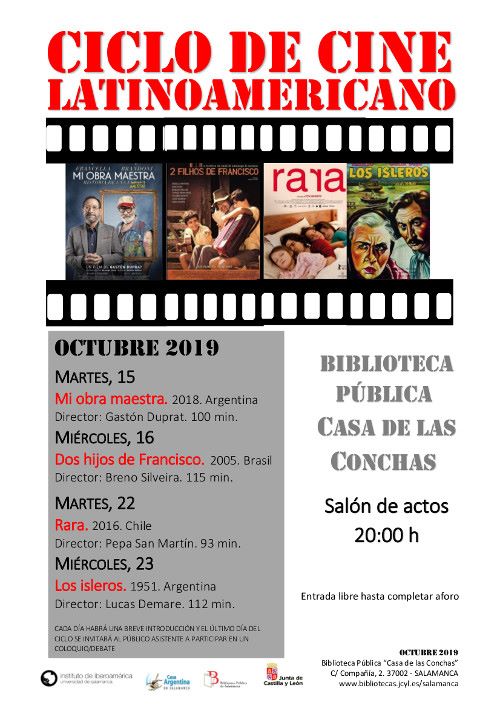 Casa de las Conchas Ciclo de Cine Latinoamericano Salamanca Octubre 2019