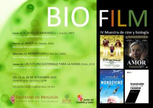 Filmoteca de Castilla y León IV Muestra de Cine y Biología Salamanca Noviembre 2019