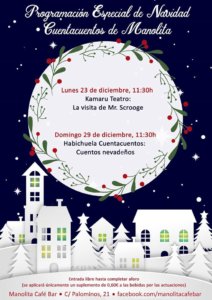 Manolita Café Bar Programación Especial de Navidad Salamanca Diciembre 2019