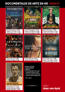 Cines Van Dyck Documentales de Arte Salamanca Enero febreo marzo abril mayo junio 2020