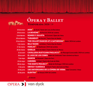 Cines Van Dyck Ópera y Ballet 2020 Primera