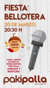 Pakipalla Fiesta Bellotera 20 de marzo de 2020 Salamanca y el resto del mundo