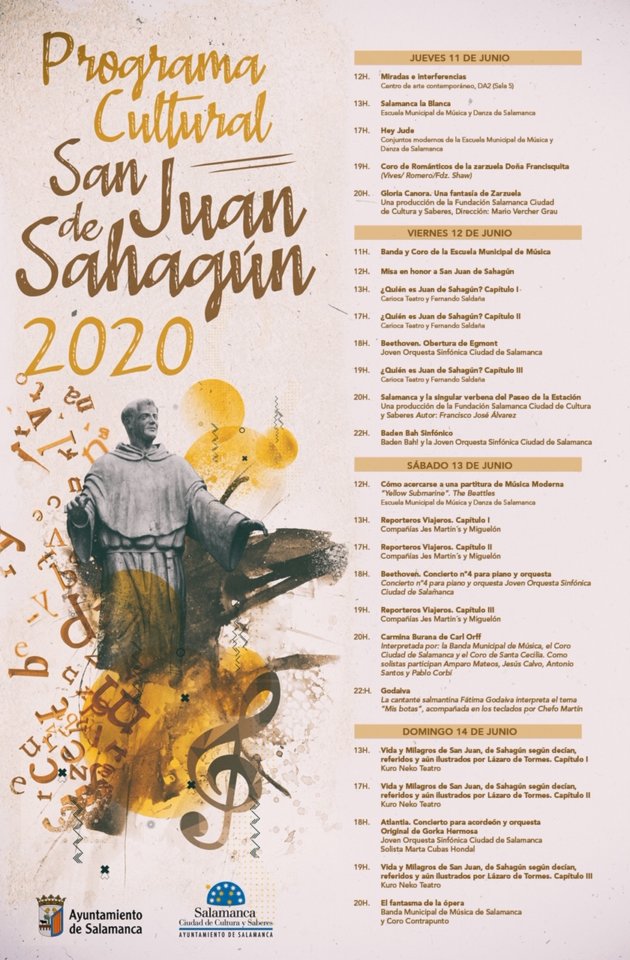 Fiestas de San Juan de Sahagún Salamanca y resto del mundo Junio 2020