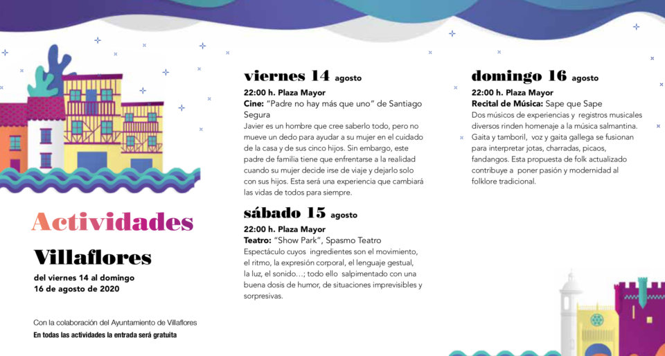 Villaflores Noches de Cultura Agosto 2020