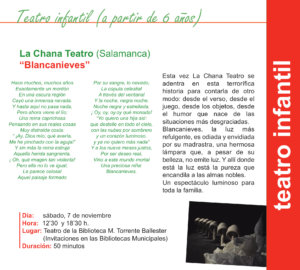 Torrente Ballester La Chana Teatro Salamanca Noviembre 2020