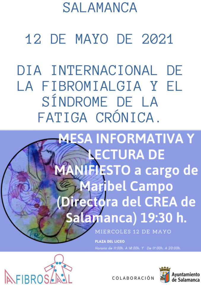 Plaza del Liceo Día Internacional de la Fibromialgia y Síndrome de Fatiga Crónica Salamanca Mayo 2021