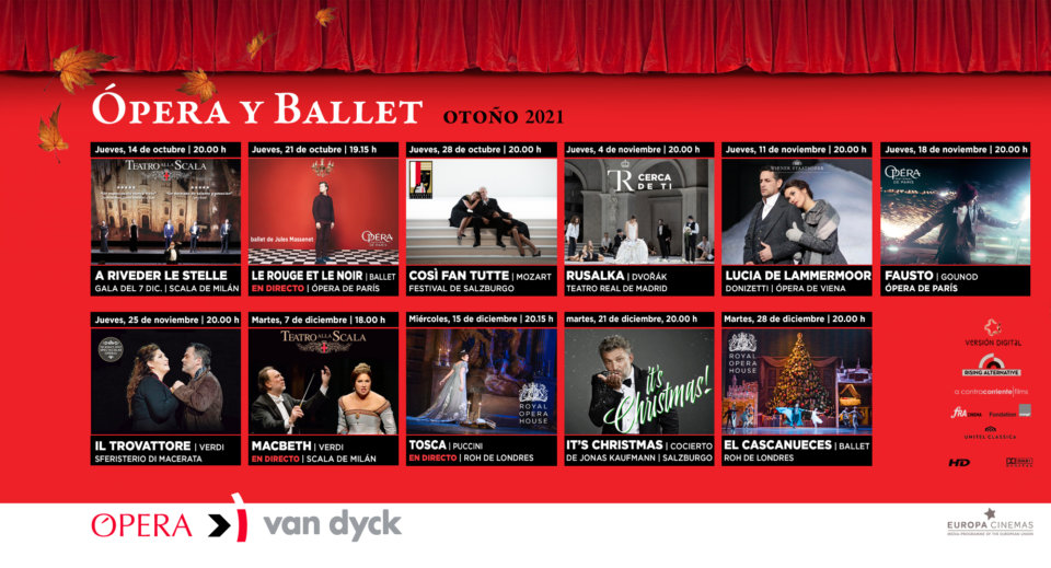 Cines Van Dyck Ópera y Ballet Salamanca Otoño 2021