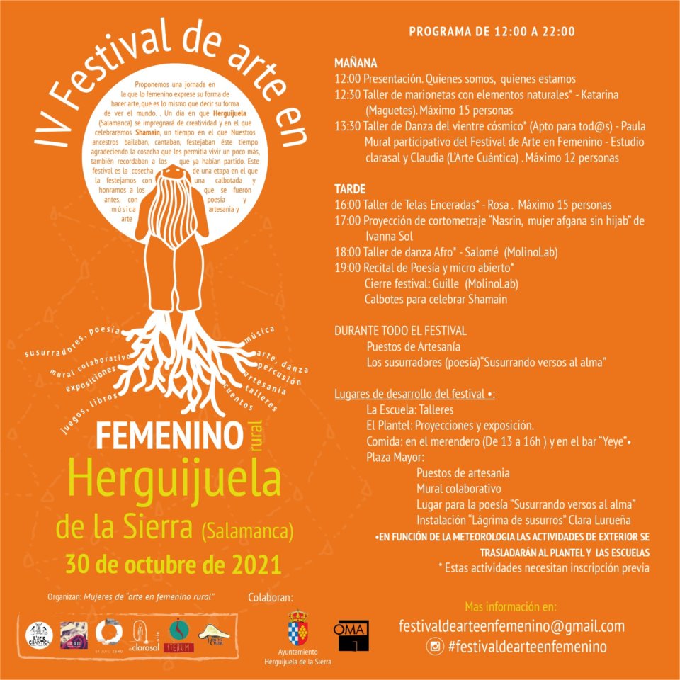Herguijuela de la Sierra IV Festival de Arte en Femenino Rural Octubre 2021