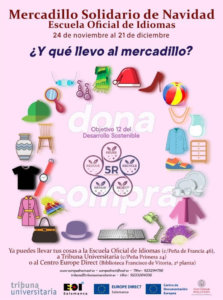 Escuela Oficial de Idiomas Mercadillo Solidario Europeo de Navidad Salamanca Noviembre diciembre 2021
