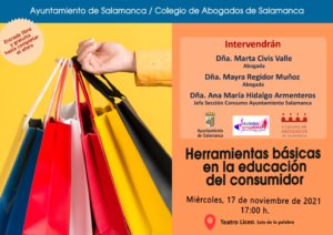 Teatro Liceo Herramientas básicas en la educación del consumidor Salamanca Noviembre 2021