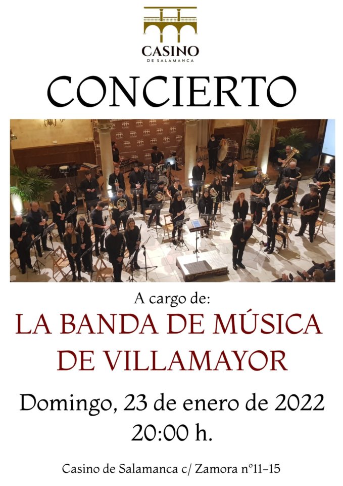 Casino de Salamanca Banda de Música de Villamayor Enero 2022