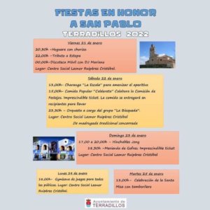 Terradillos Fiestas de San Pablo Enero 2022