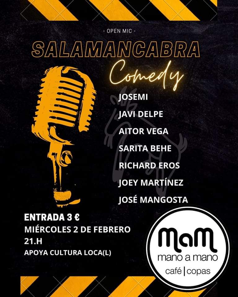 Bar Mano a Mano Salamancabra Comedy Salamanca Febrero 2022