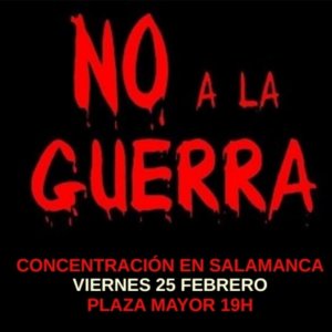 Plaza Mayor No a la Guerra Salamanca Febrero 2022
