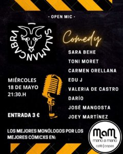 Bar Mano a Mano Salamancabra Comedy Salamanca 18 de mayo de 2022