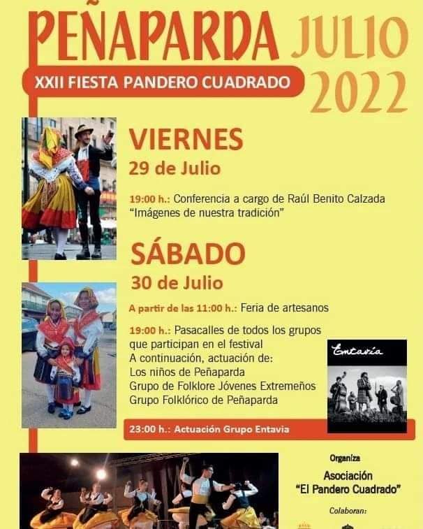 Peñaparda XXII Fiesta del Pandero Cuadrado Julio 2022