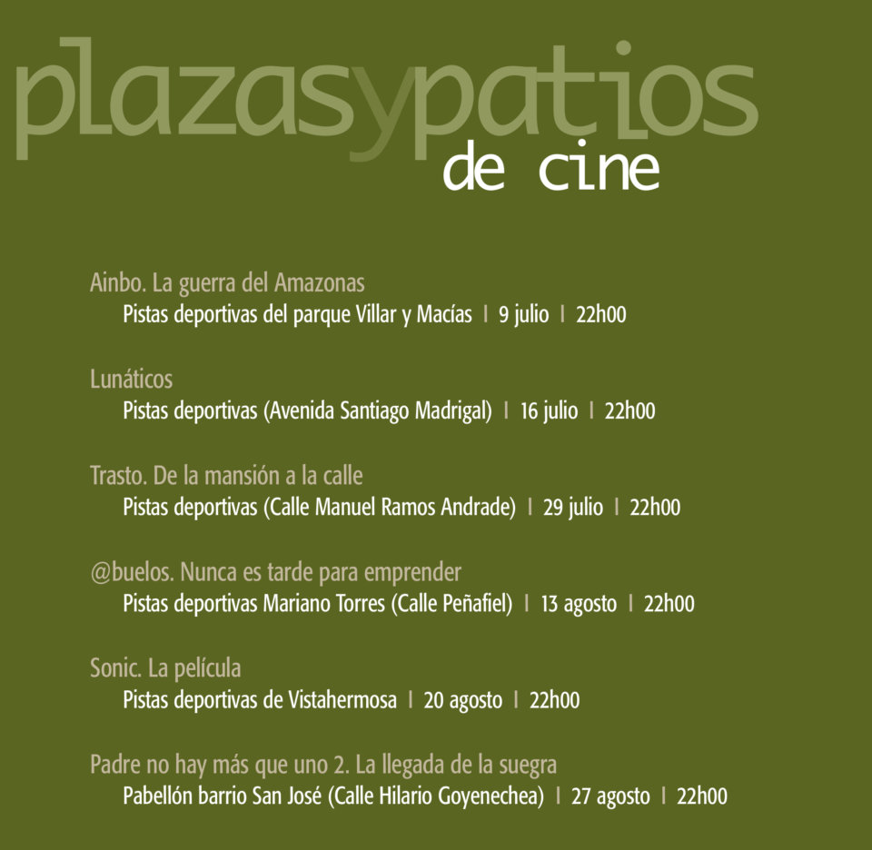 Salamanca Plazas y Patios de Cine Julio agosto 2022