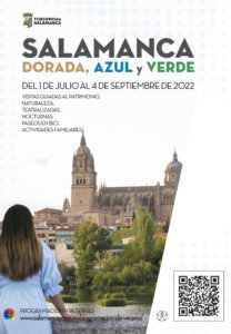 Salamanca dorada, azul y verde Julio agosto septiembre 2022