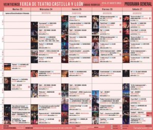 Programa Ciudad Rodrigo XXV Feria de Teatro de Castilla y León Agosto 2022