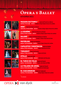 Cines Van Dyck Ópera y Ballet Salamanca Otoño 2022