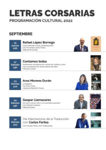 Letras Corsarias Programación Cultural 2022 Salamanca Septiembre
