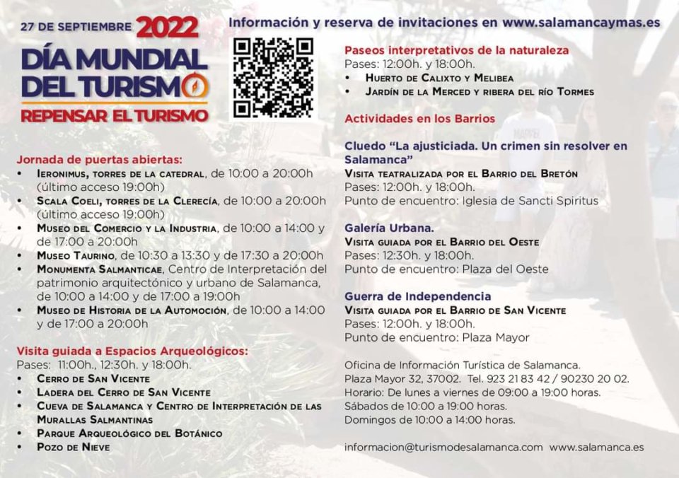 Salamanca Día Mundial del Turismo Septiembre 2022