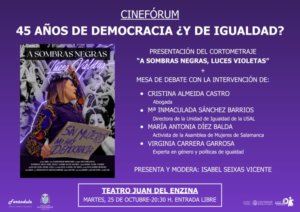 Aula Teatro Juan del Enzina 45 años de democracia ¿y de igualdad? Salamanca Octubre 2022