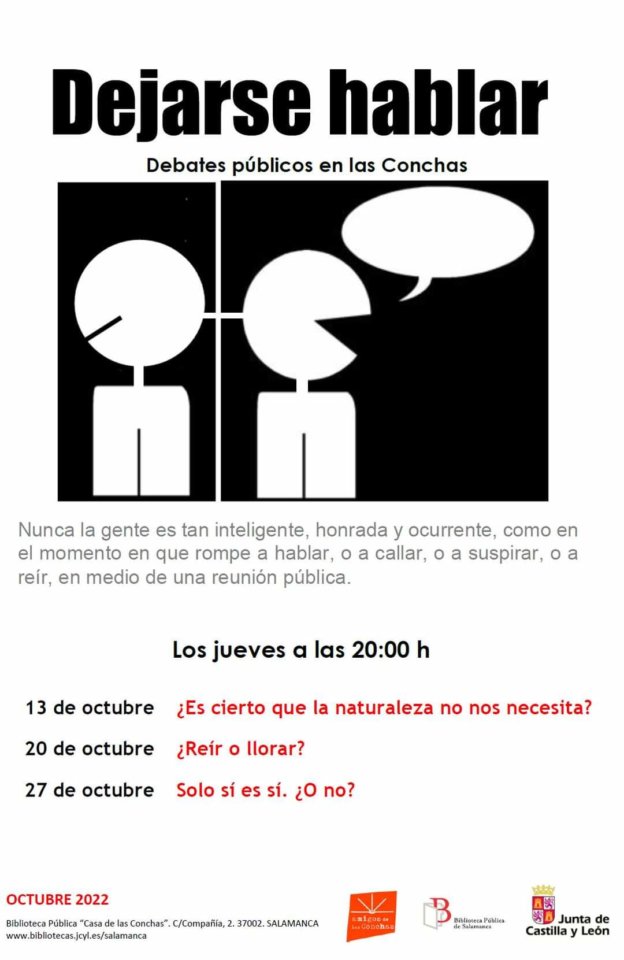 Casa de las Conchas Dejarse hablar: Debates públicos en las Conchas Salamanca Octubre 2022