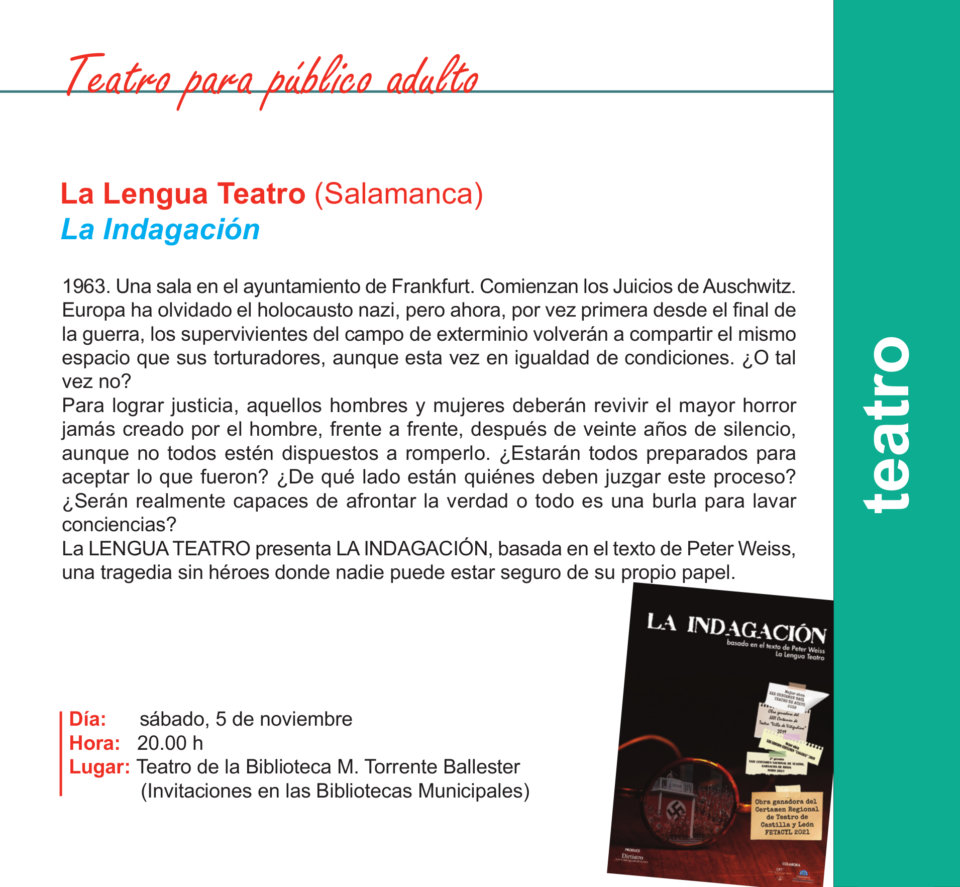Torrente Ballester La Lengua Teatro Salamanca Noviembre 2022