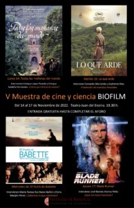 Aula Teatro Juan del Enzina V Muestra de Cine y Ciencia Salamanca Noviembre 2022