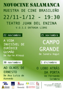 Aula Teatro Juan del Enzina XV Ciclo de Cine Brasileño Novocine Salamanca Noviembre diciembre 2022