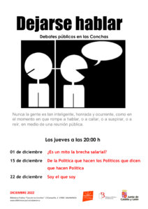 Casa de las Conchas Dejarse hablar: Debates públicos en las Conchas Salamanca Diciembre 2022