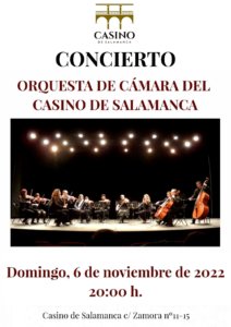 Casino de Salamanca Orquesta de Cámara Noviembre 2022