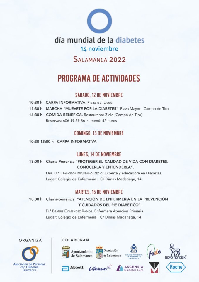 Salamanca Día Mundial contra la Diabetes Noviembre 2022