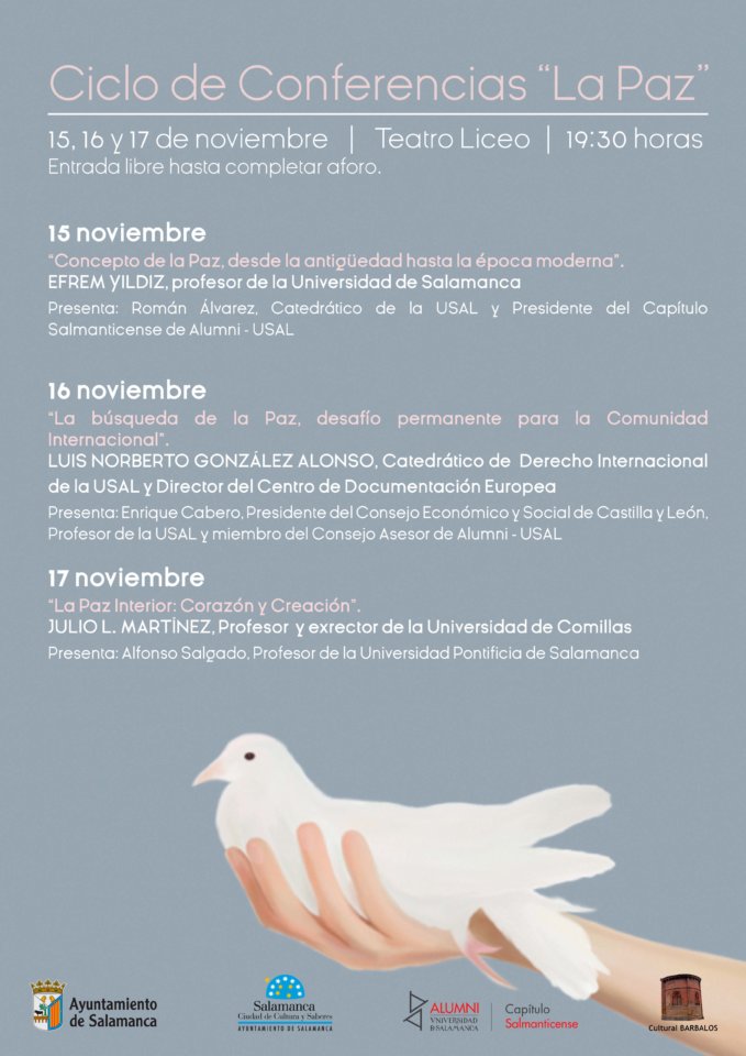 Teatro Liceo Ciclo de Conferencias La Paz Salamanca Noviembre 2022